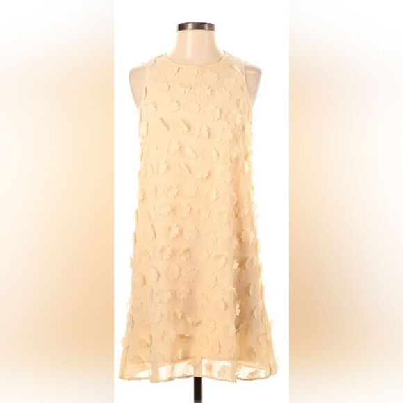 BCBGeneration Peach Summer Floral Mod Sleeveless Dress Small Like New - Picture 2 of 8